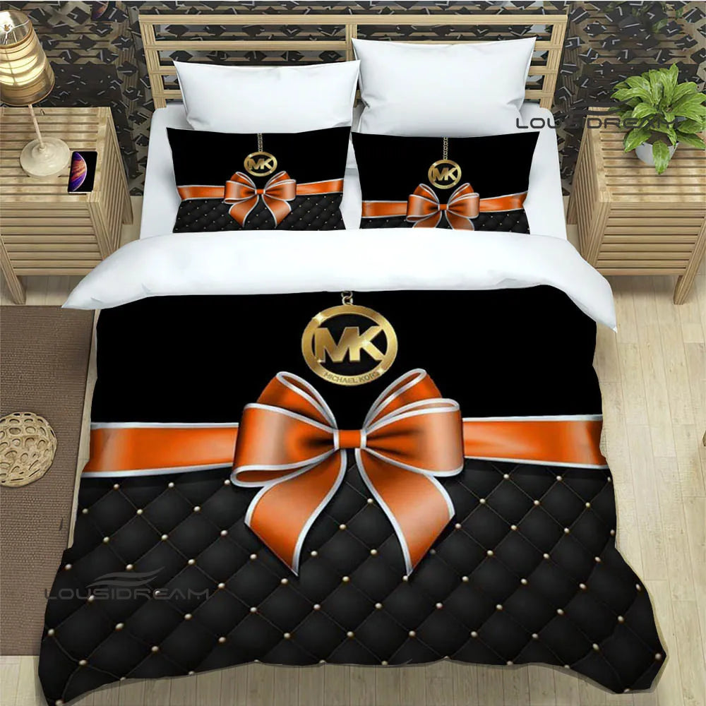 M-Michael-Kors logo printed Bedding Sets exquisite supplies set