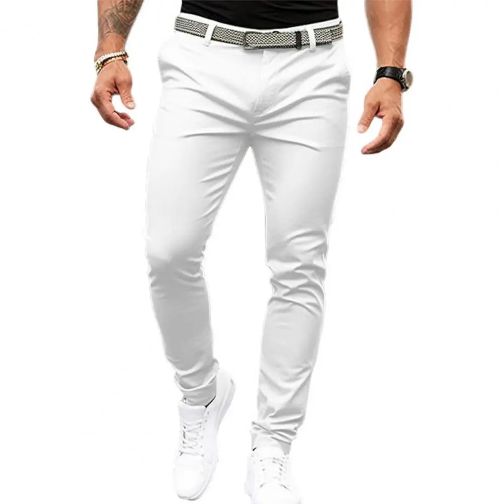 Slim Fit Suit Pants Men's Slim Fit Solid
