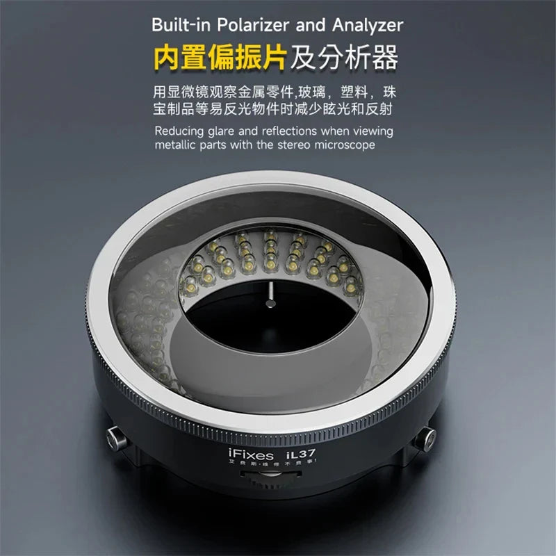 IFixes IL37 Microscope Adjustable Polarized Light Source Ring