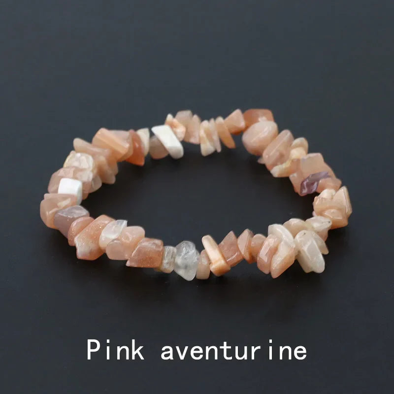 Natural Crystal Gemstone Irregular Energy Stone Bracelet Beads