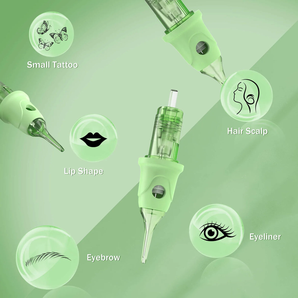 POPU Cartridge Tattoo Needles RL Disposable Sterilized Safety