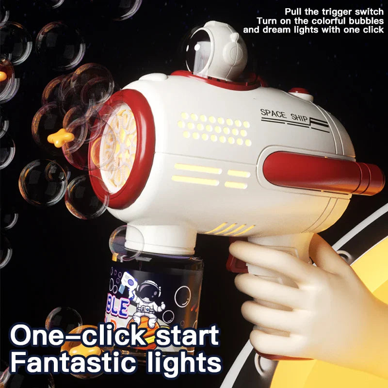 Children Bubble Gun Toy Astronaut Fully Automatic Bubble
