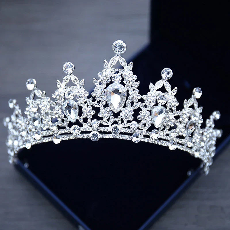 Wedding Hair Tiara Crystal Bridal Tiara Crown Silver