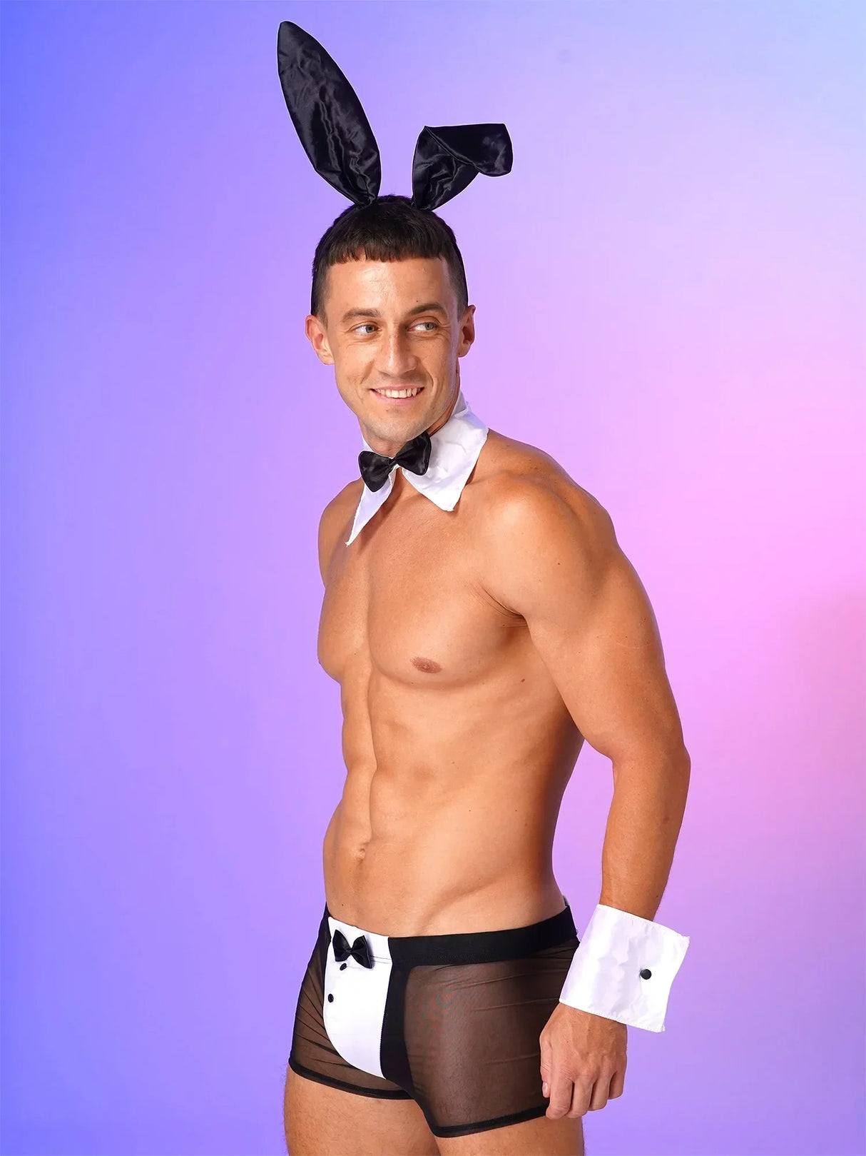 Mens Waiter Tuxedo Uniform Sexy Bunny Girl Lingerie