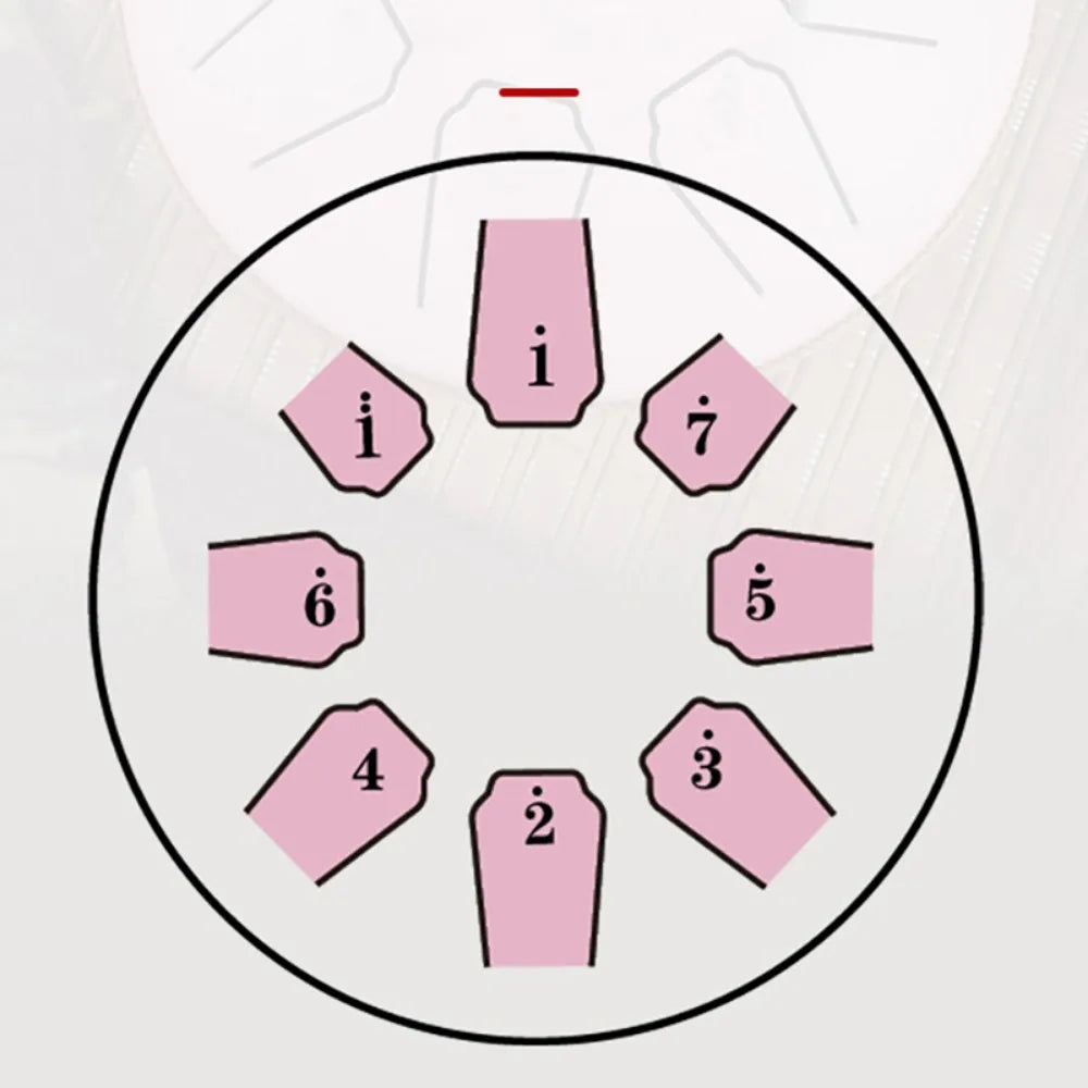 Tongue Drum 6 Inch 8 Tone Mini Ethereal