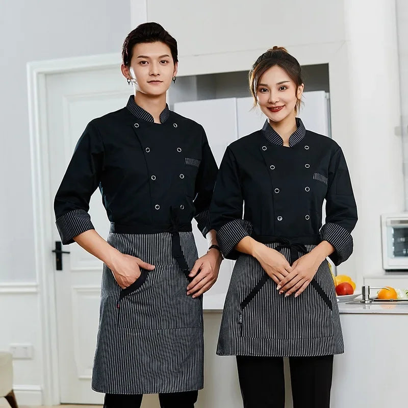 Chef overalls longsleeved cake shop baker overalls hotel