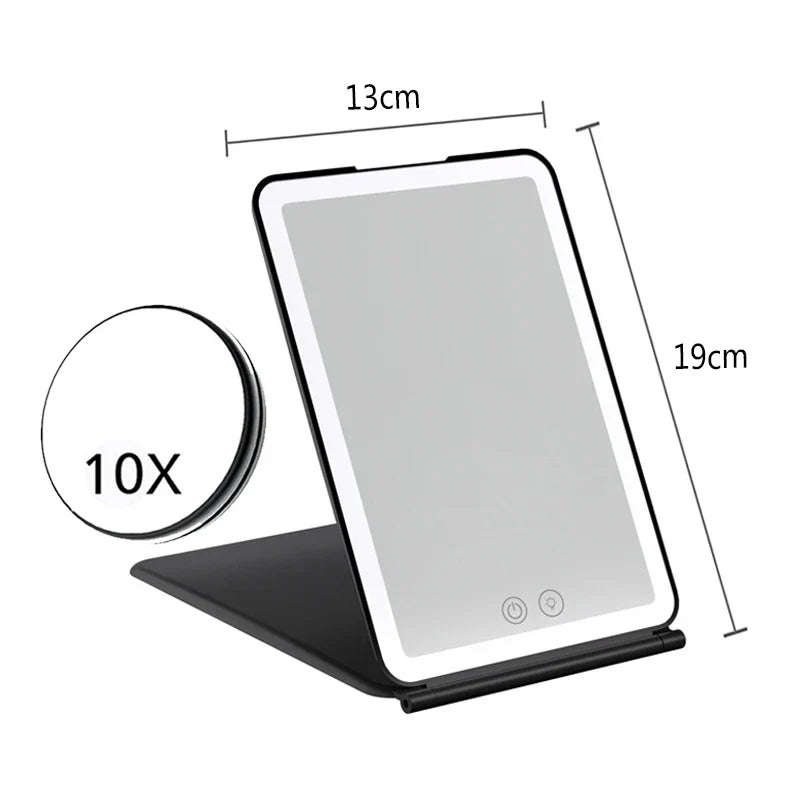 Led Make Up Mirror With Light Tool Portable