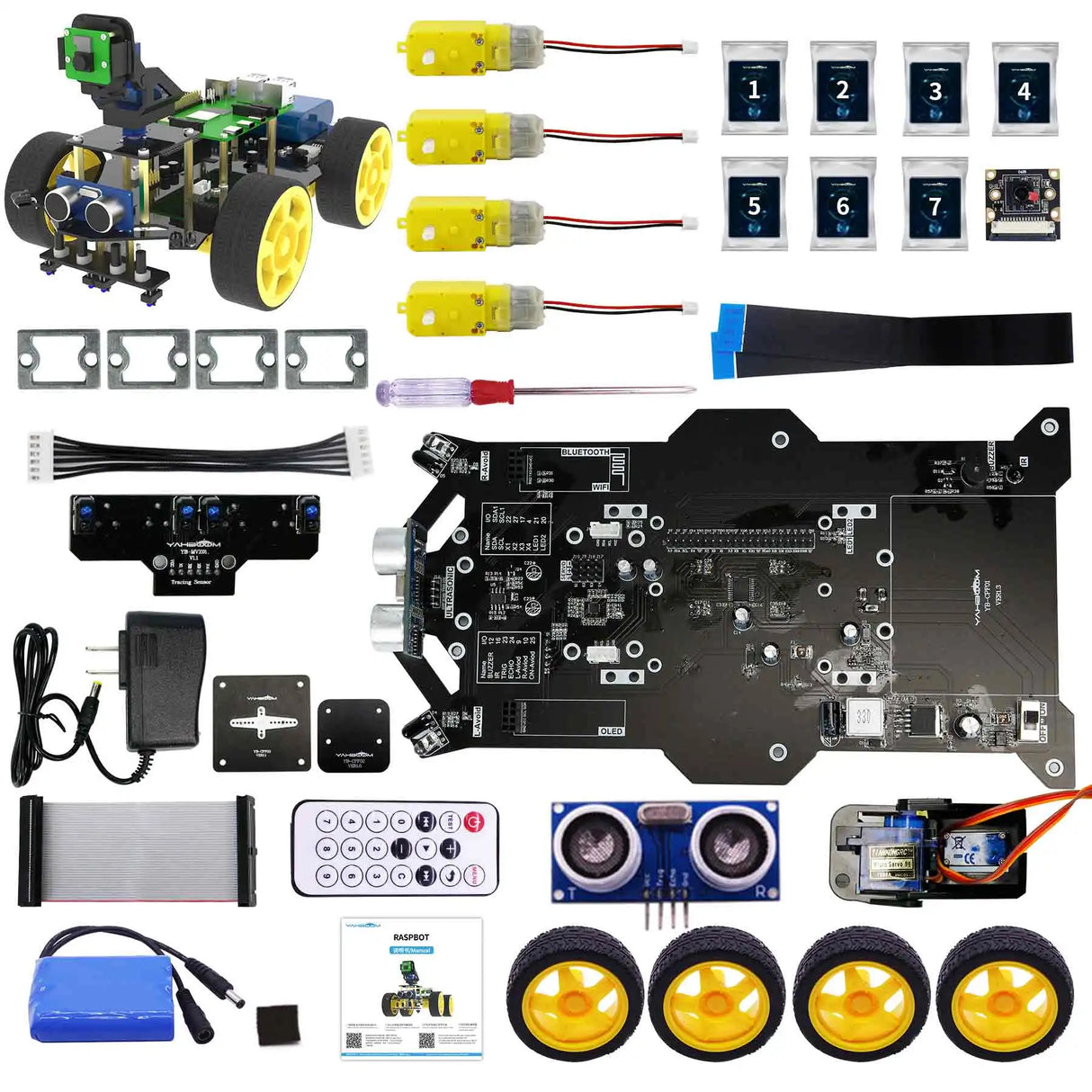 Raspberry Pi 4B Smart AI Vision 4WD Robot
