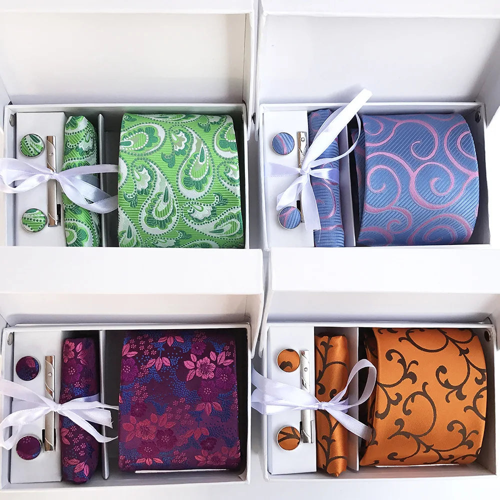 Luxury Tie Set Gift Box For Men Paisley