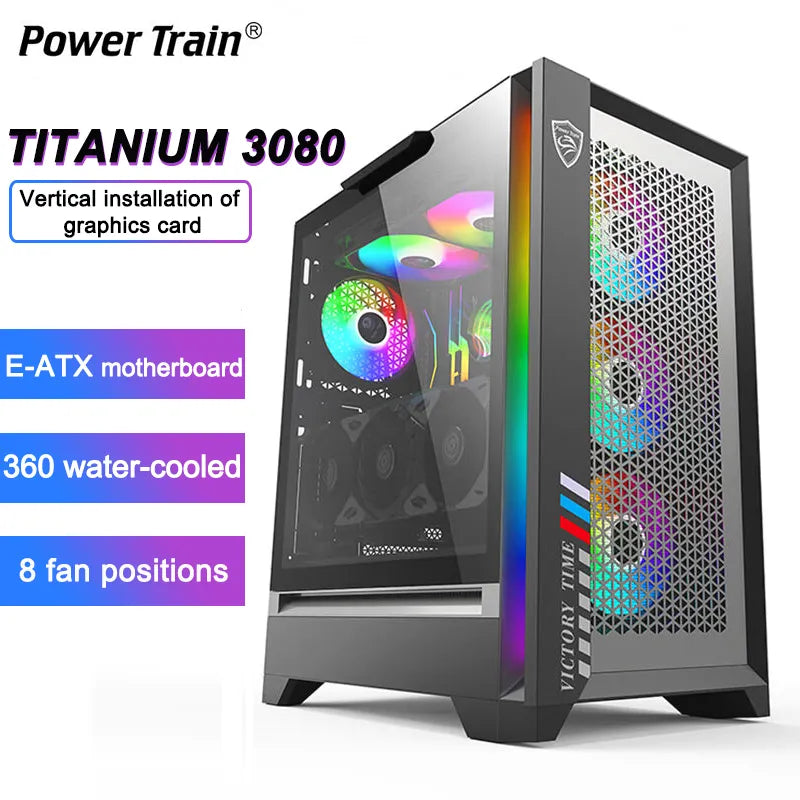 Power Train Titanium 3080 EATX Desktop Computer Case