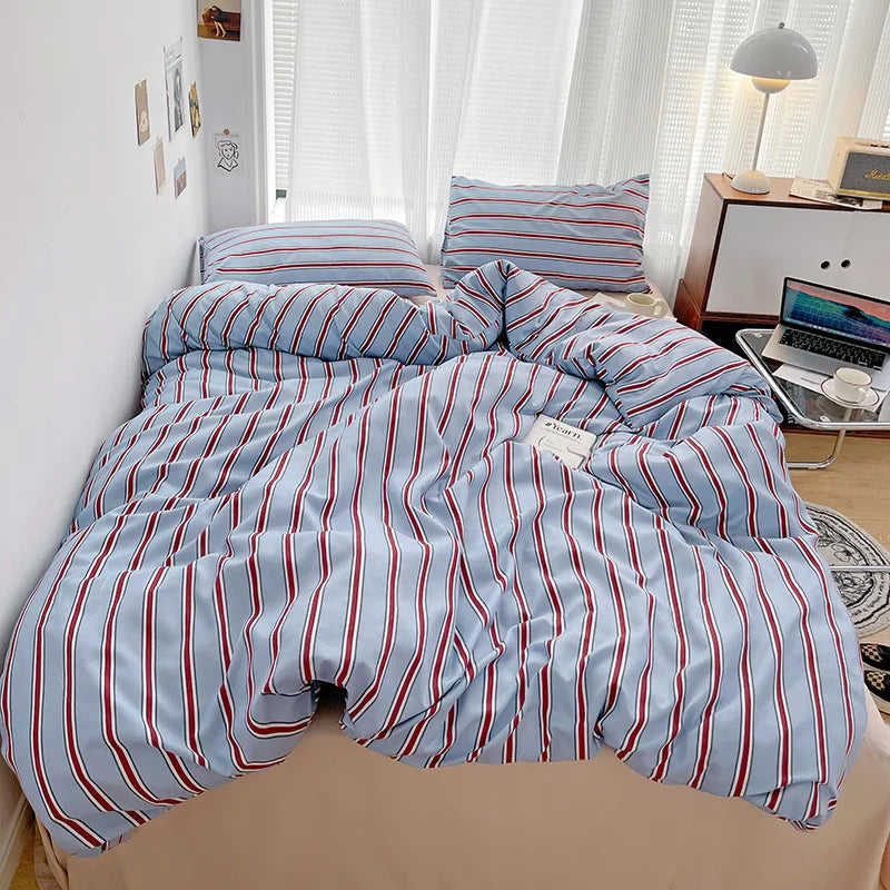 Nordic Sling Bed 150 Bedding Sets Stripes Duvet