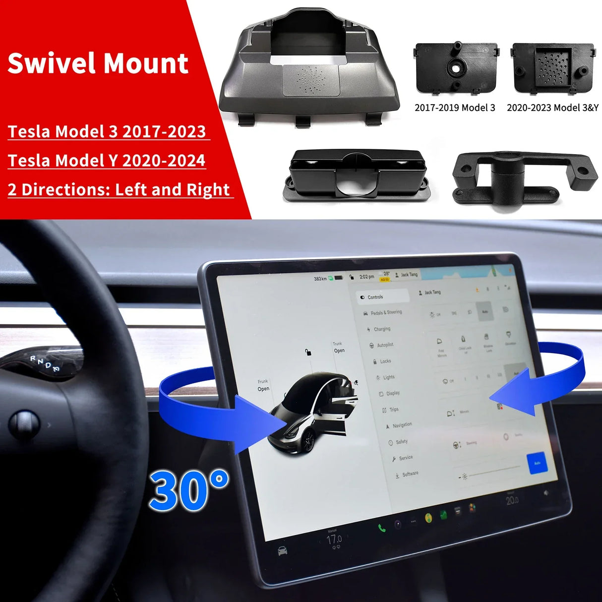 Swivel Mount for Tesla Model 3 highland Tilt