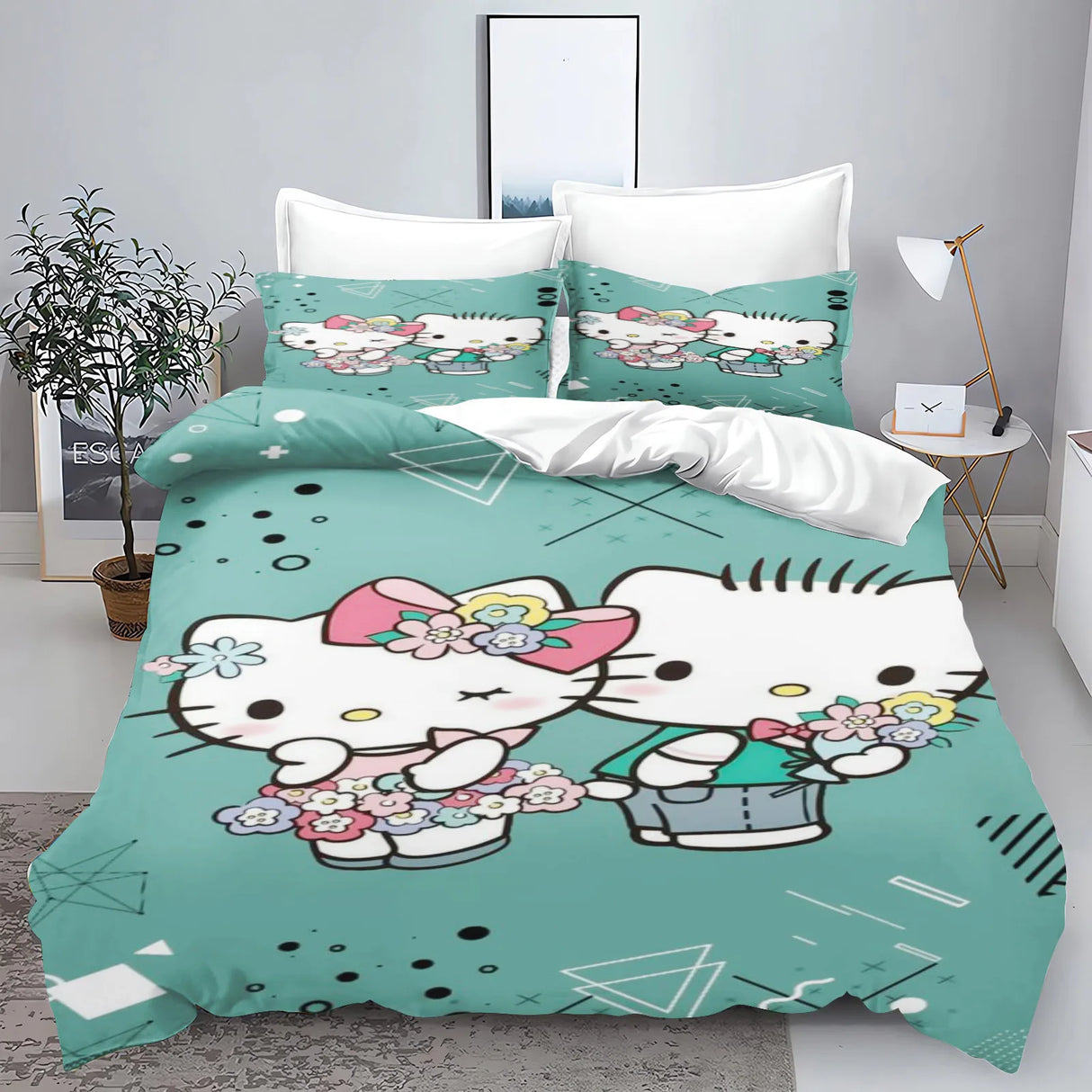 Hello Kitty With Pillowcase Bedding Set Duvet Cover
