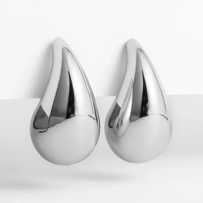 Waterdrop Chunky Hoop Earrings Dupes for Women Lightweight
