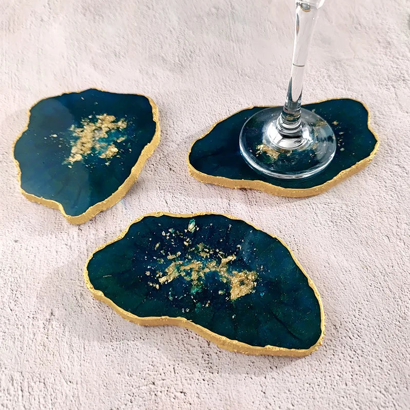 DM403 Irregular Marble Tea Cup Tray Doorplate Silicone