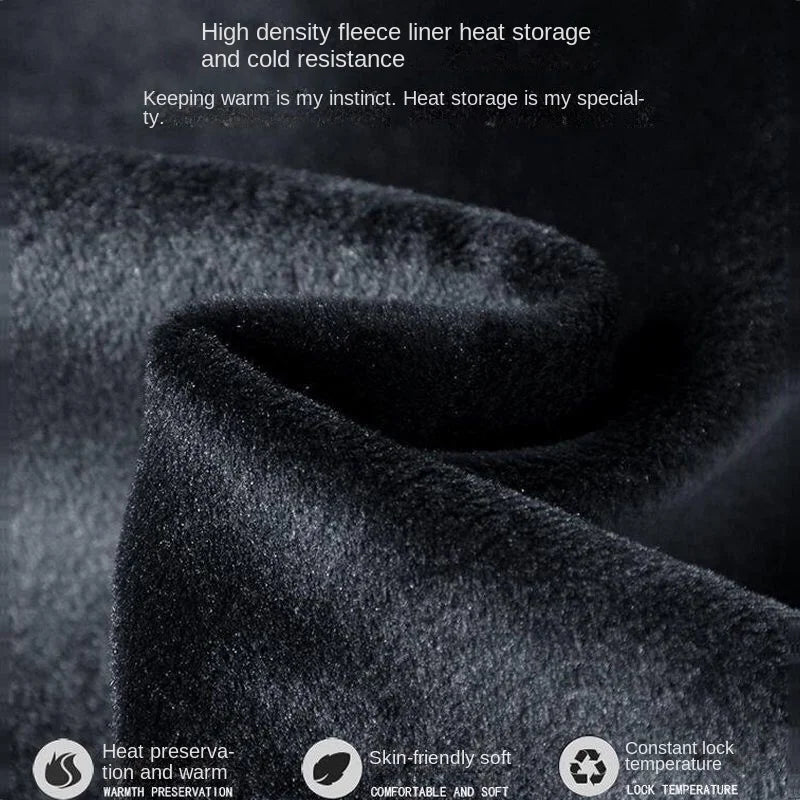 New Winter Pants Men Brushed Windproof Padded Warm