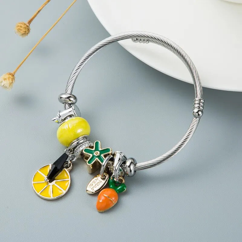 Cute Pineapple With Crystal Creative Multi Element Inlaid