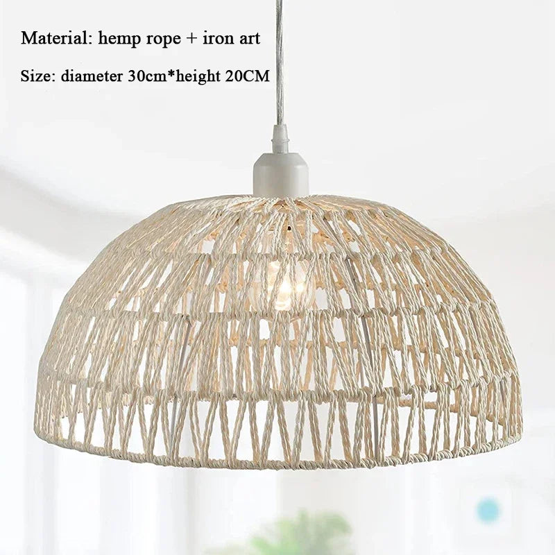Japanese-style Hemp Rope Chandelier Homestay Pastoral Restaurant Tea