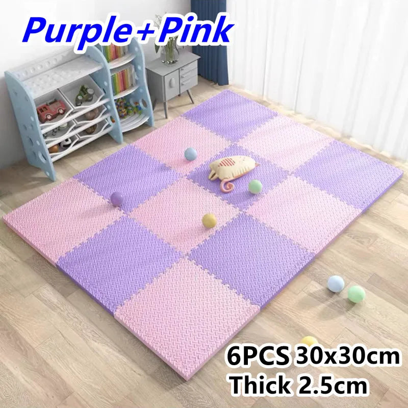 6PCS Foam Puzzle Mat Thick 2.5cm Puzzle Mat