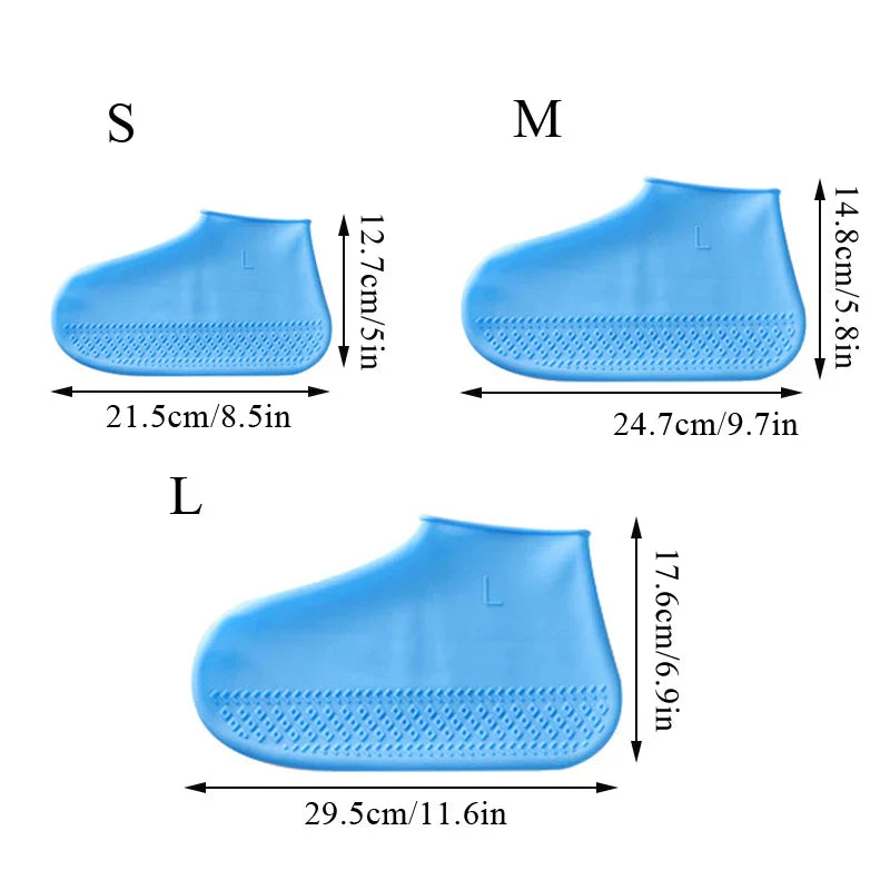 1Pair Waterproof Silicone Shoe Cover Nonslip Wearresistant Unisex