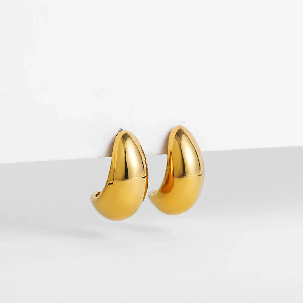 Waterdrop Chunky Hoop Earrings Dupes for Women Lightweight