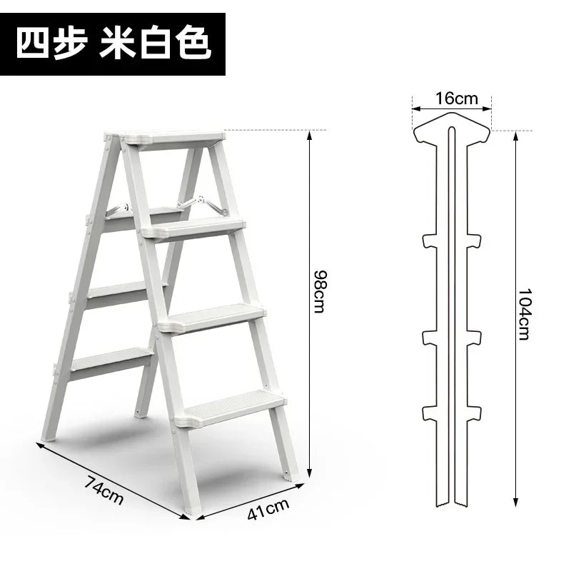 Multifunctional High Stools Kitchen Aluminum Alloy Herringbone Ladder
