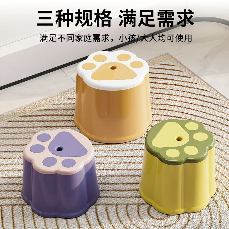 Thickened small stool plastic chair for shoes stool