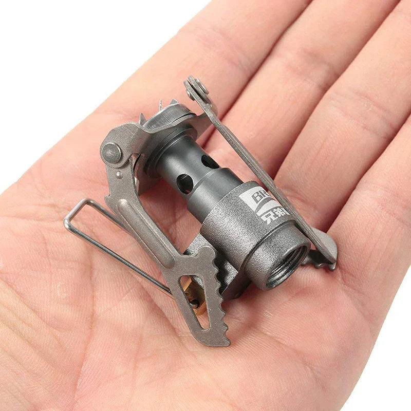 Outdoor Portable Solo Titanium Camping Gas Stove 25g