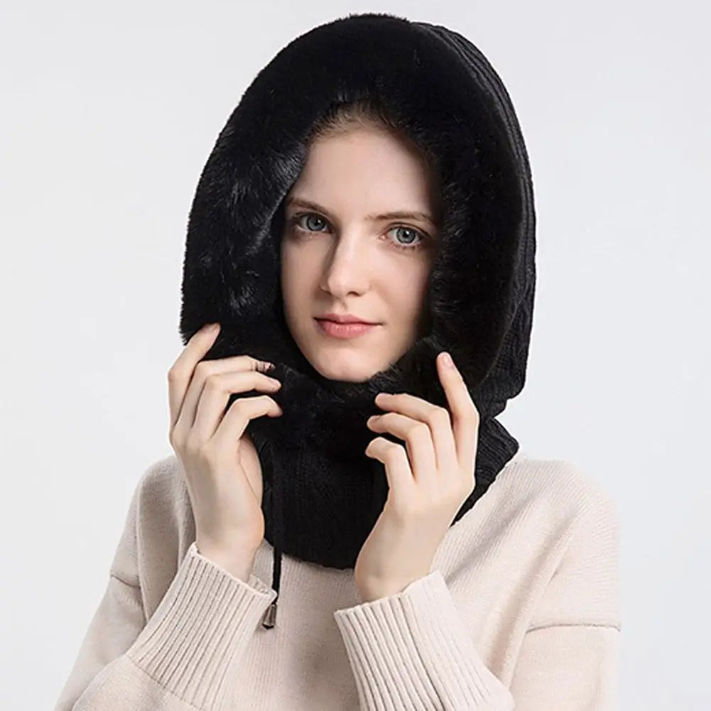 New Winter Women 3in1 Knitted Ski Hat with