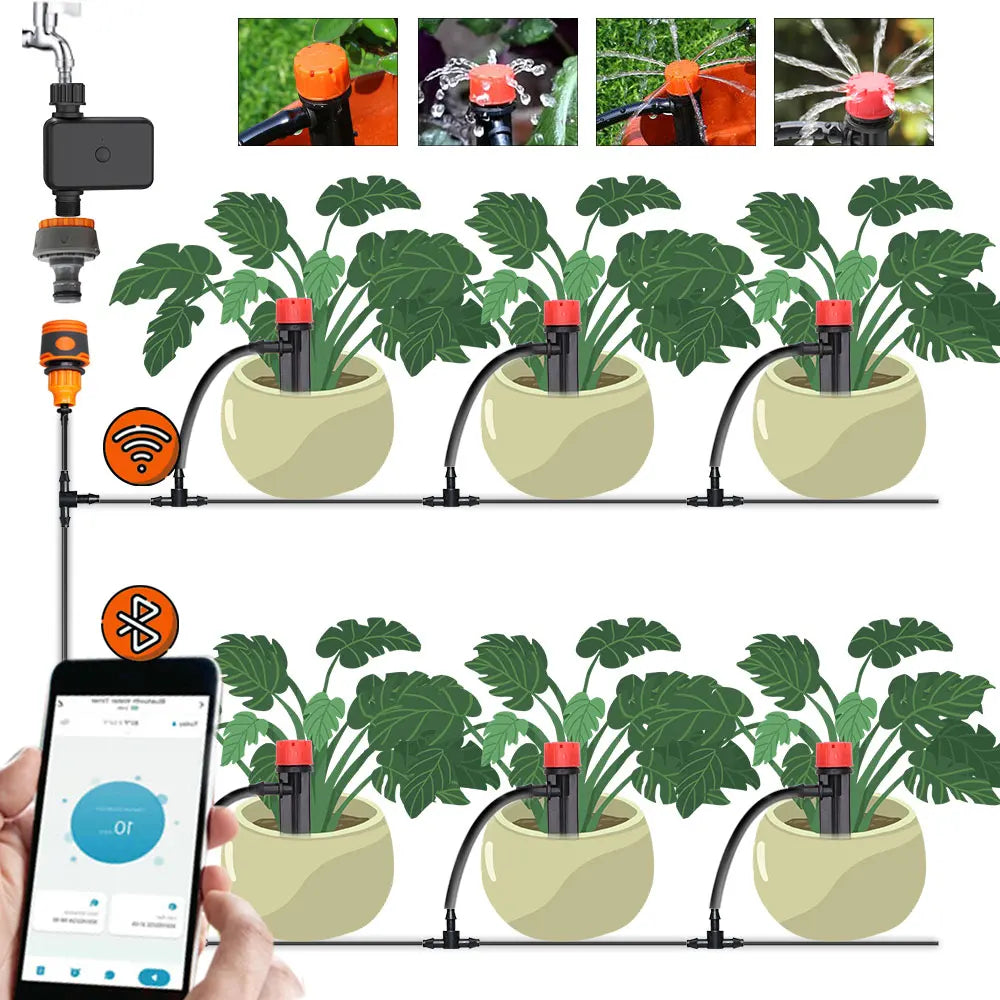 30/50M Tuya WiFi/Bluetooth Compatible Timer Automatic Irrigation Equipment