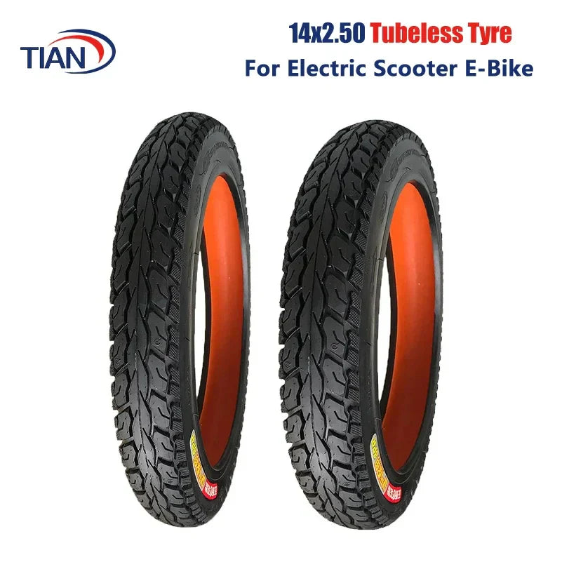 New CST 14X2.125 14x2.50 Tyre 14 Inch Tubeless Tire for Electric Bicycle Wear-resistant tire