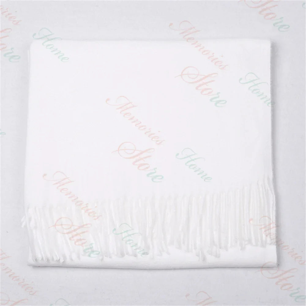 Personalised Embroidered Scarf with Initials or Name Wedding