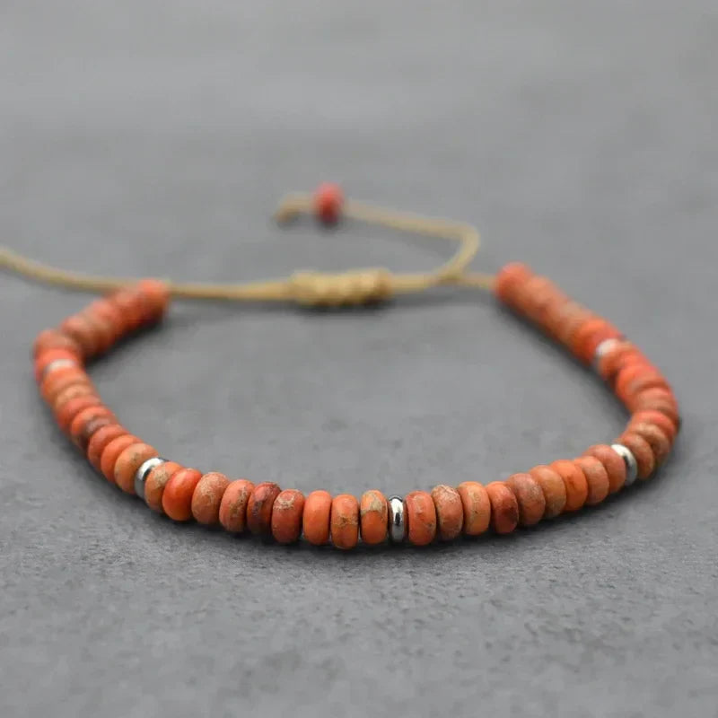 Natural Stone Beads Braied Bracelet Small Labradorite Agat