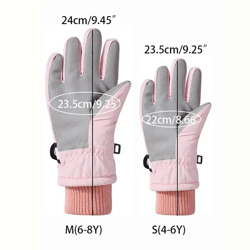 Cute Kids Winter Gloves for Girls Boys Thicken