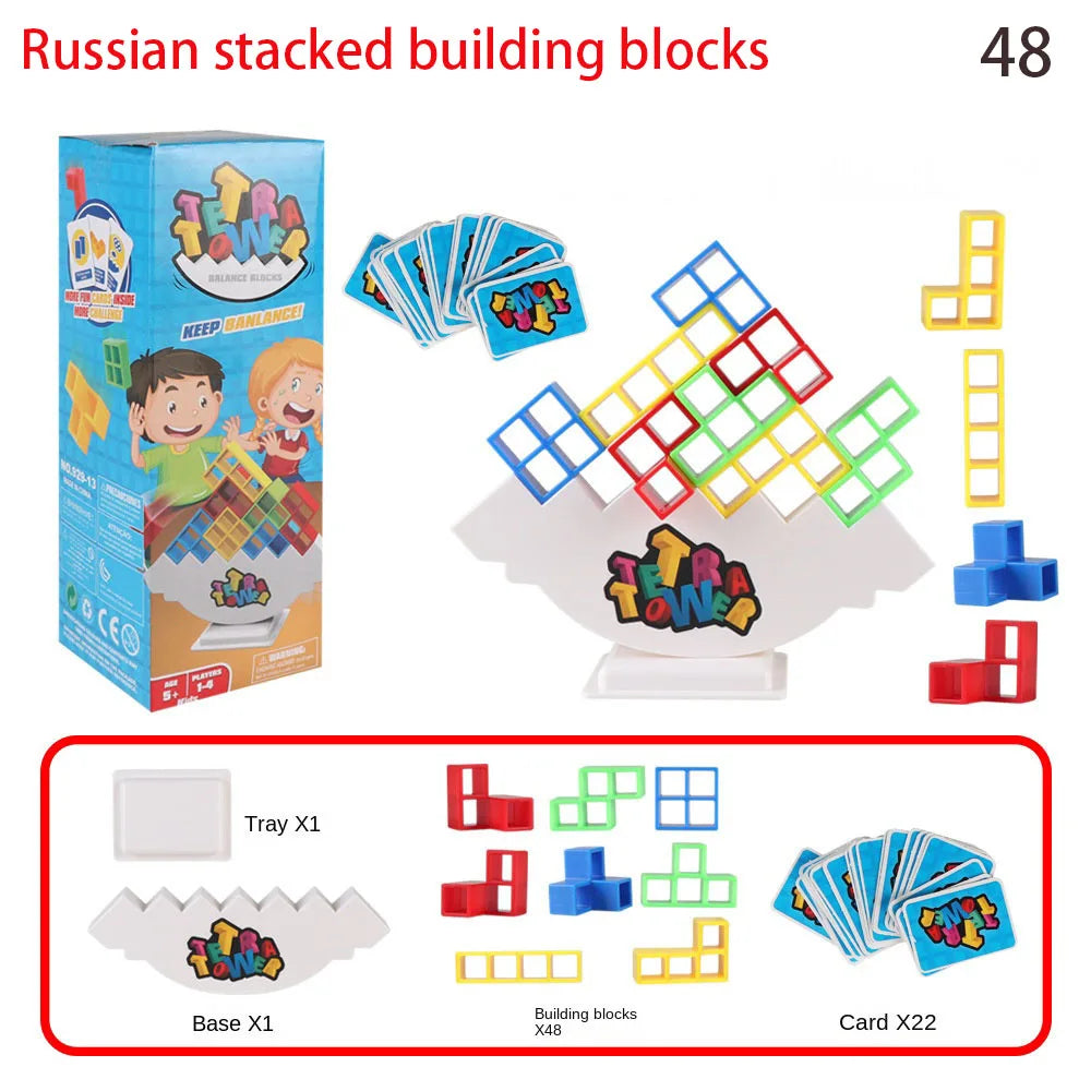 Balance Stacking Board Bricks Kids Adults Tower Block