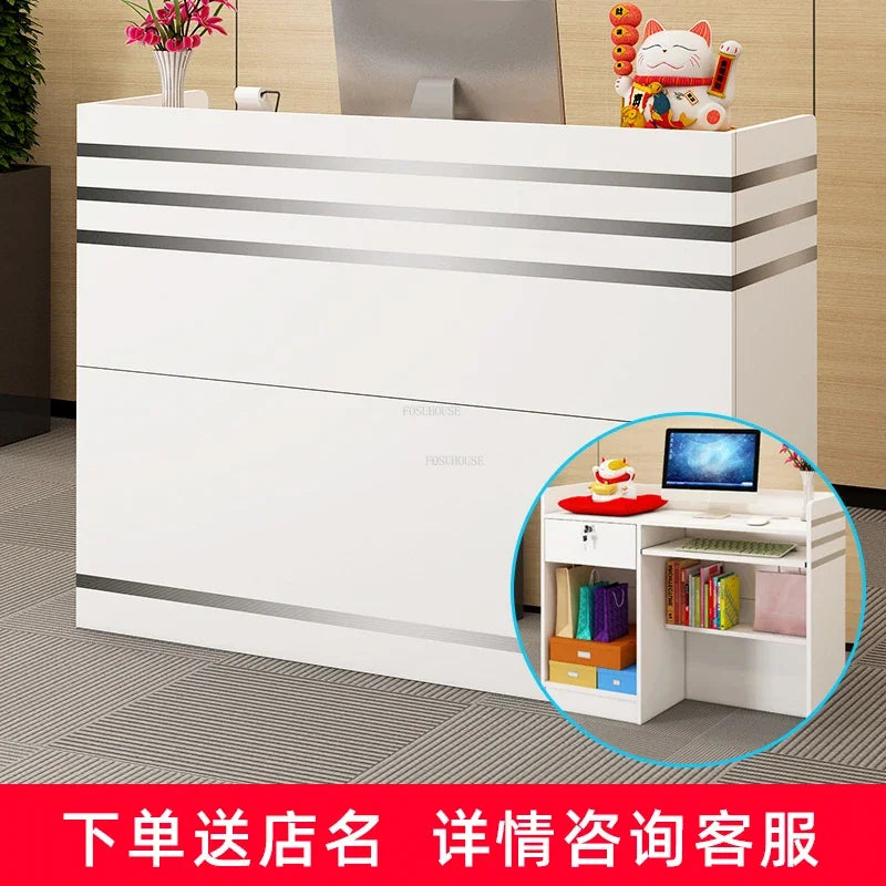 European Curved Reception Desks for Small Shop Front