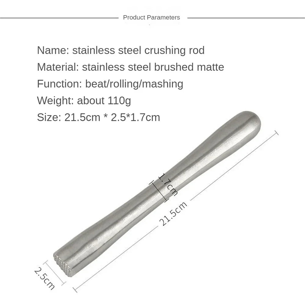 Cocktail Shaker Stick Muddler Drink Pusher Home Brewing