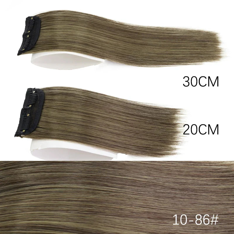 AZQUEEN Synthetic 20cm/30cm Invisible Straight Pads Clip In