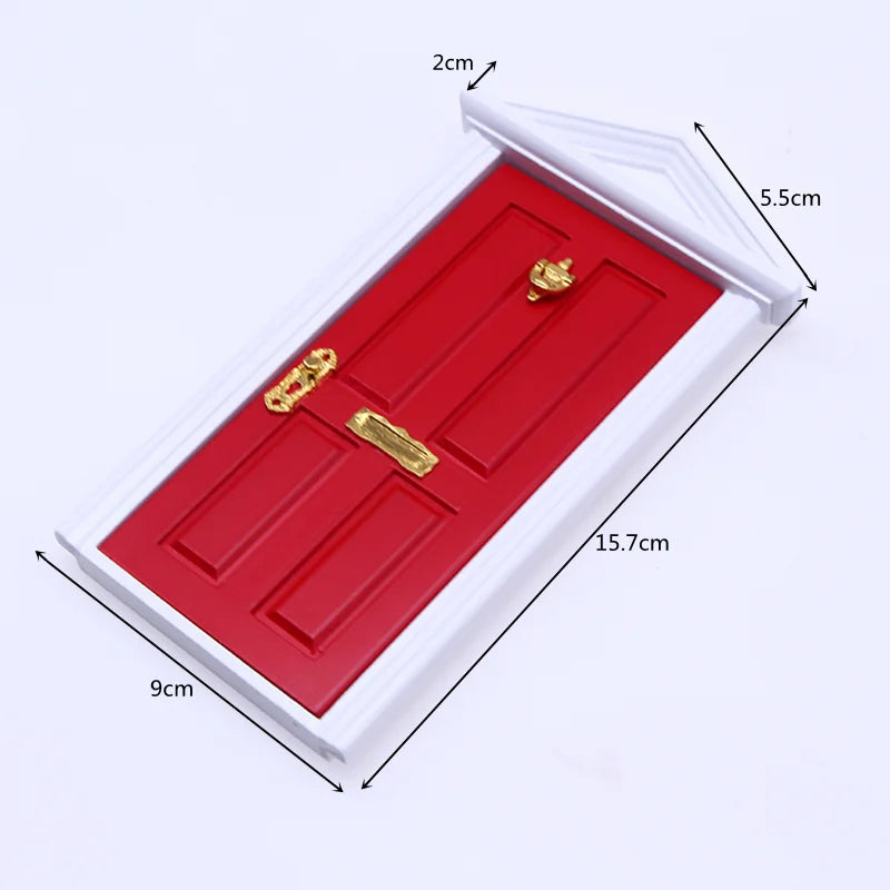 Mini Wooden Elf Door Miniature Simulation Furniture Model