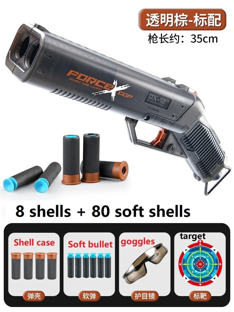 New Toy Gun Double-Barreled Soft Bullet Gun Toy