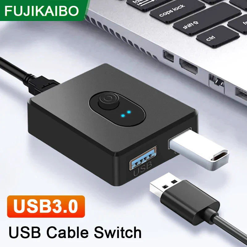 USB Switcher Hub Bi-Direction 1x2 2x1 USB3.0 Splitter