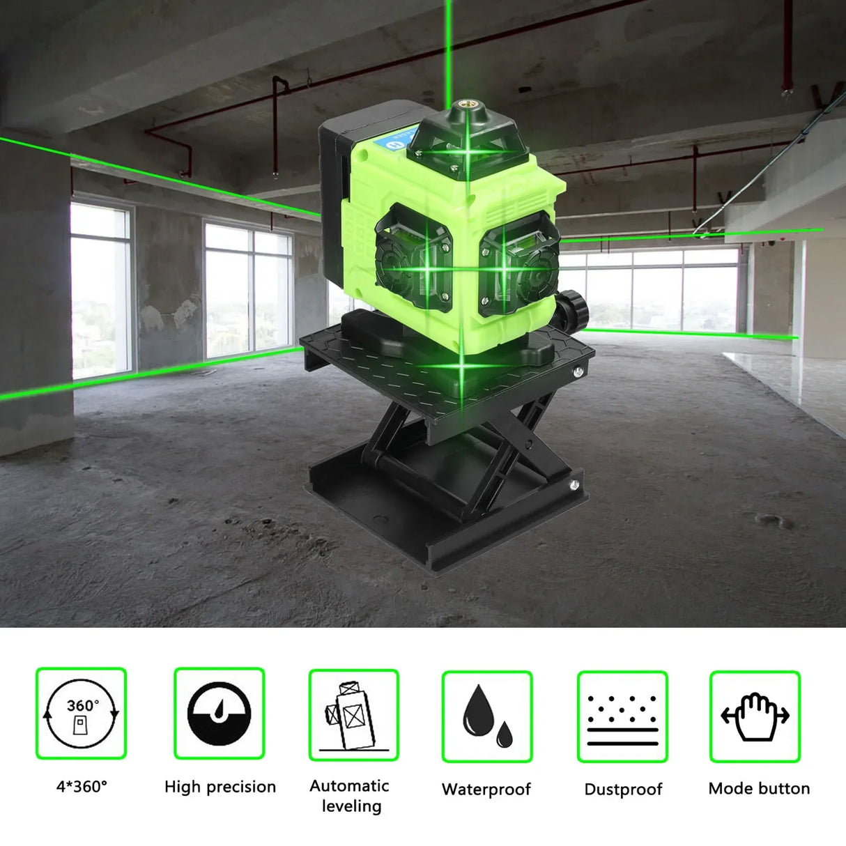 Multifunctional Laser Level 16/12 Lines Green Light Laser