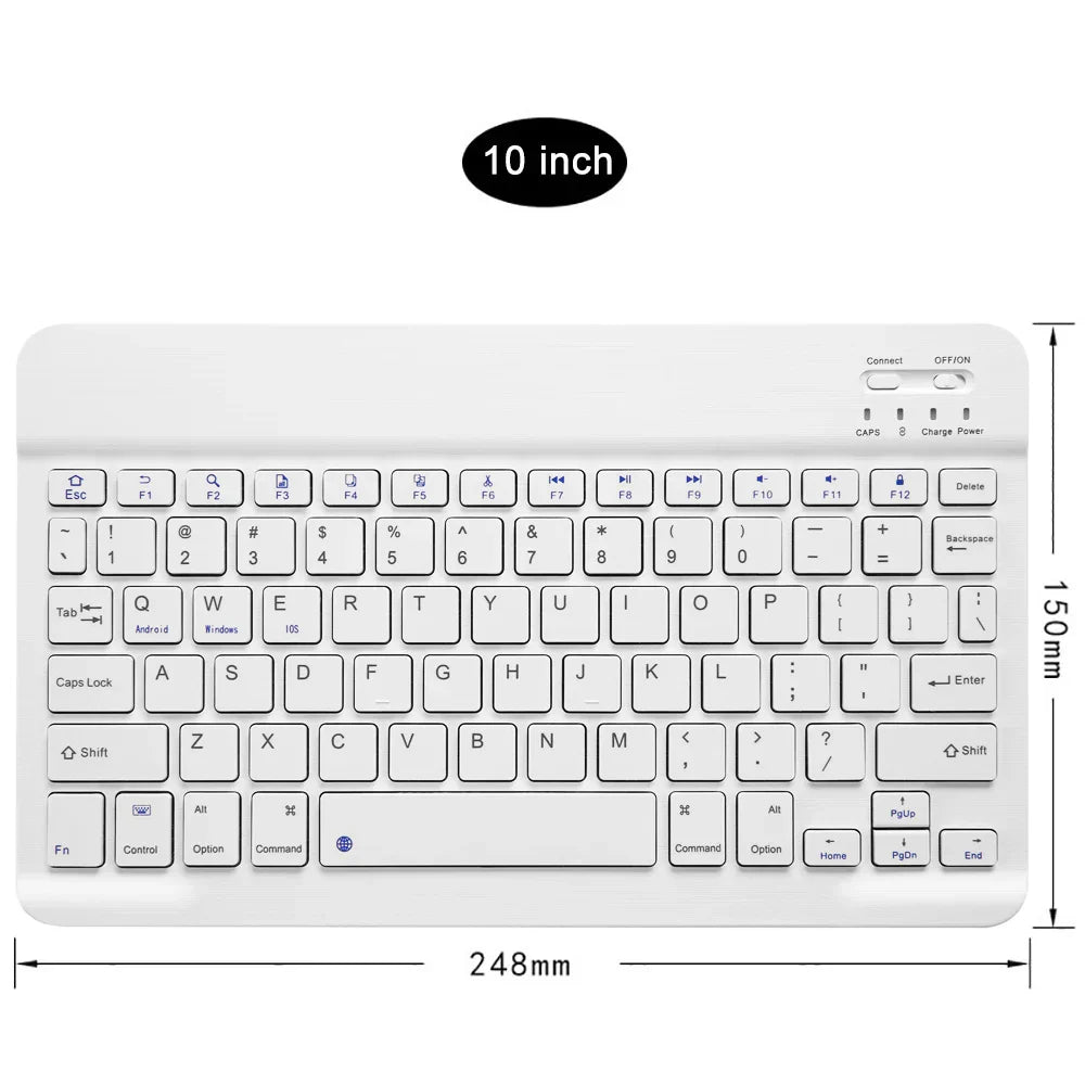 Universal Wireless Bluetooth Keyboard with Leather Case Stand