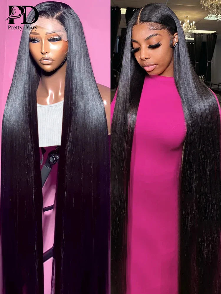 HD Transparent Bone Straight Lace Frontal Wig 13x4