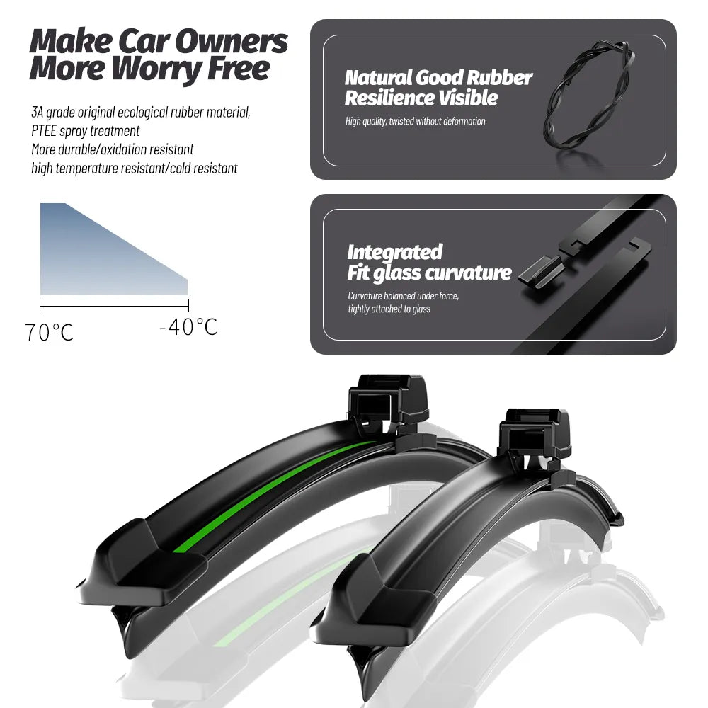 2pcs Front Windshield Wiper Blades For Jeep Wrangler