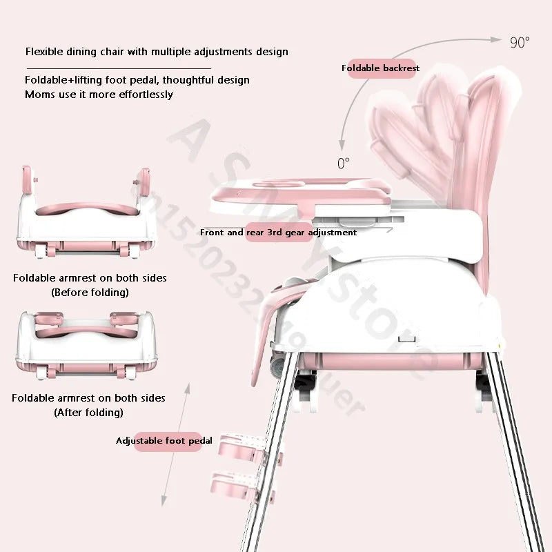 Folding Baby Highchair Kids Chair Dinning High Chair