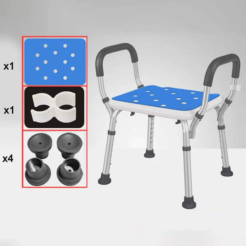 Adjustable Elderly bathroom seat anti-skid bath chairs