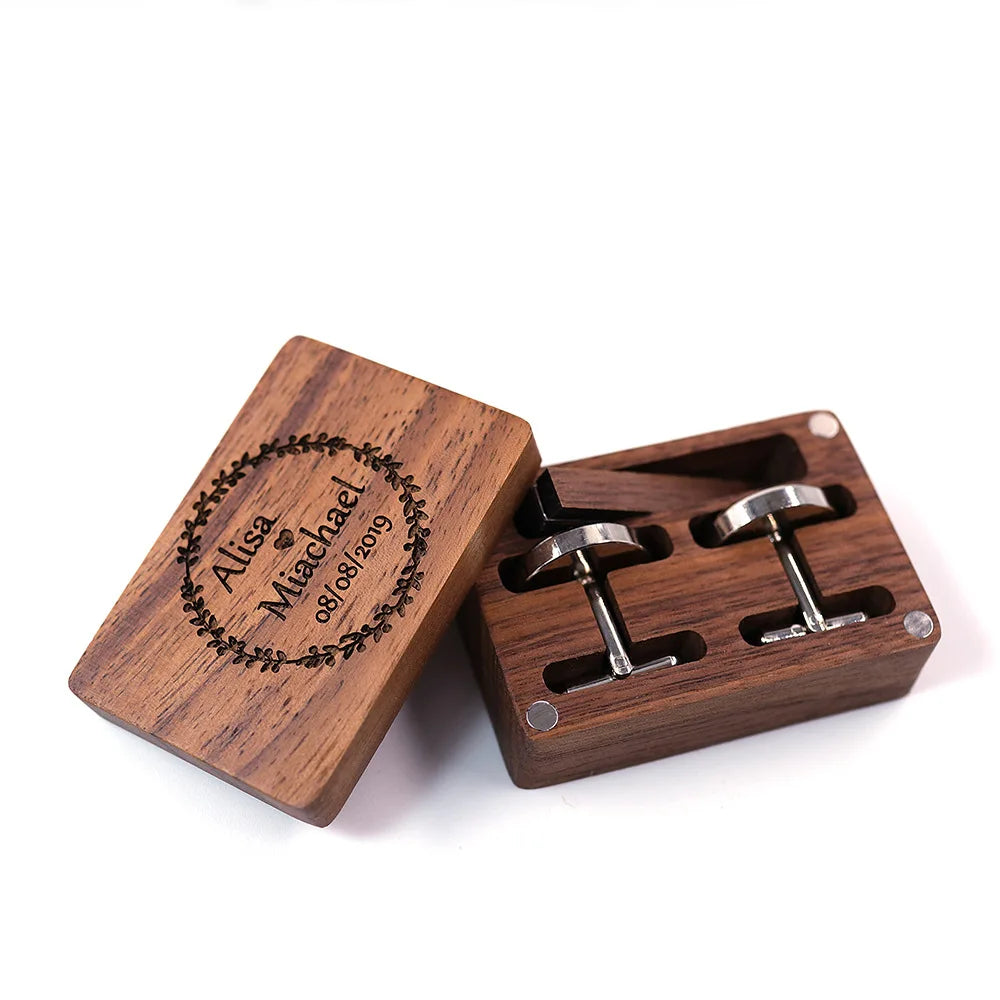 2023 Custom Bestman Cufflinks And Tie Clip Sets
