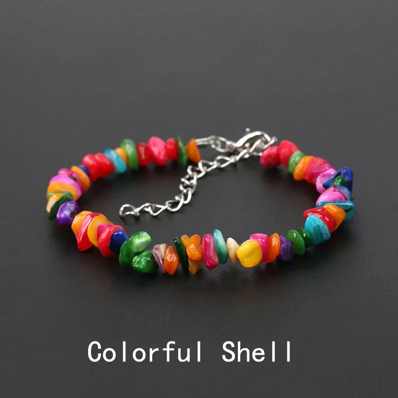 Natural Crystal Gemstone Irregular Energy Stone Bracelet Beads