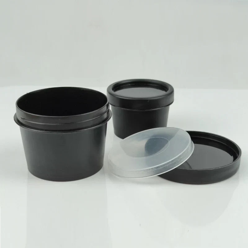 20Pcs 50ml 100ml 200ml Black Refillable Bottles Plastic